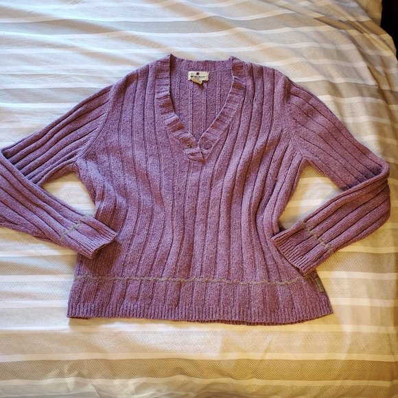 Woolrich Devan Henley Knit V-Neck Wool Sweater with Button Sz Large - Picture 5 of 10